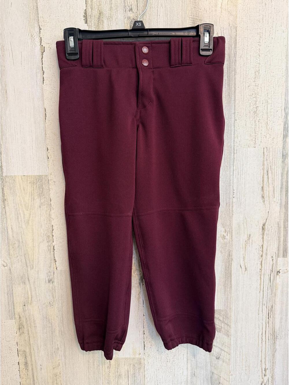 Maxim Youth Boys XS Baseball Pants Burgundy Size